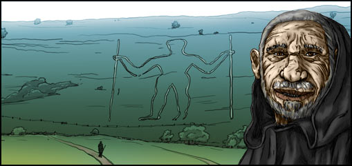 The Long Man, a novelette by Cheeseburger Brown, illustration by Matthew Hemming